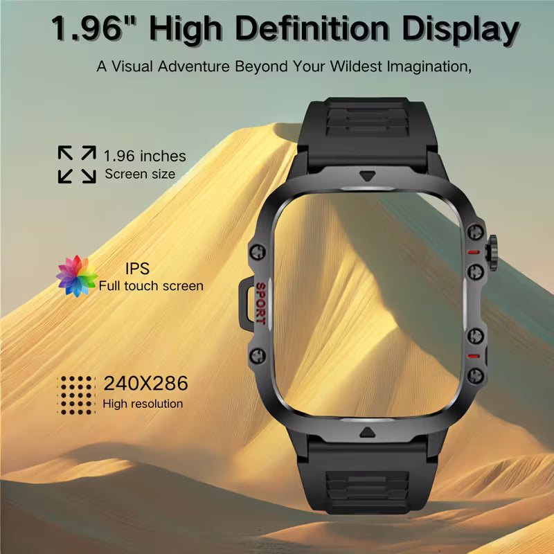 Military Smart Watches for Men & women(Answer/Make Calls) with LED Flashlight