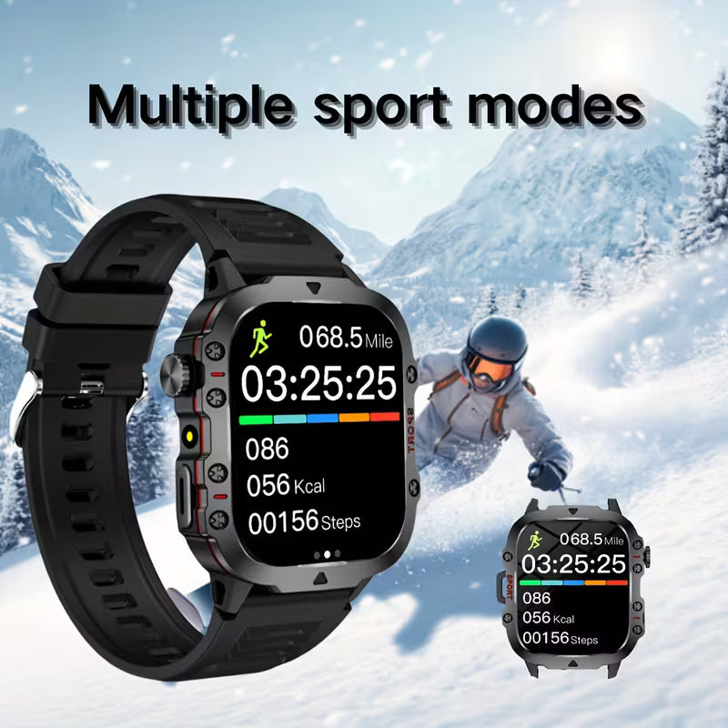 Military Smart Watches for Men & women(Answer/Make Calls) with LED Flashlight