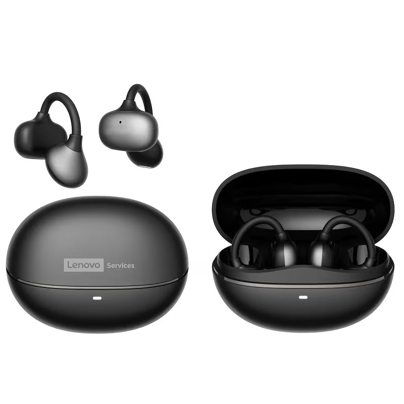 Clip on Bluetooth Earphones Open Ear Earbuds, Air Conduction Wireless Headphones, Ultra-Comfort, Lightweight