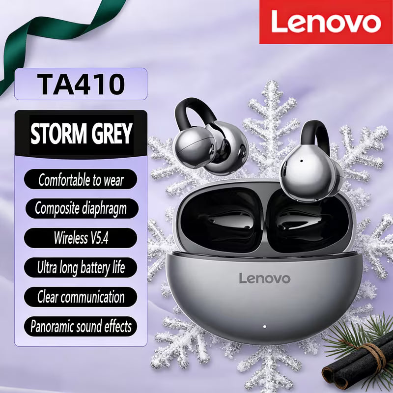 Clip on Bluetooth Earphones Open Ear Earbuds, Air Conduction Wireless Headphones, Ultra-Comfort, Lightweight