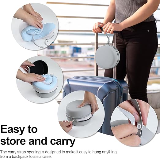 Neck Pillow for Traveling, 100% Pure Memory Foam Neck Pillow, with Neck Support
