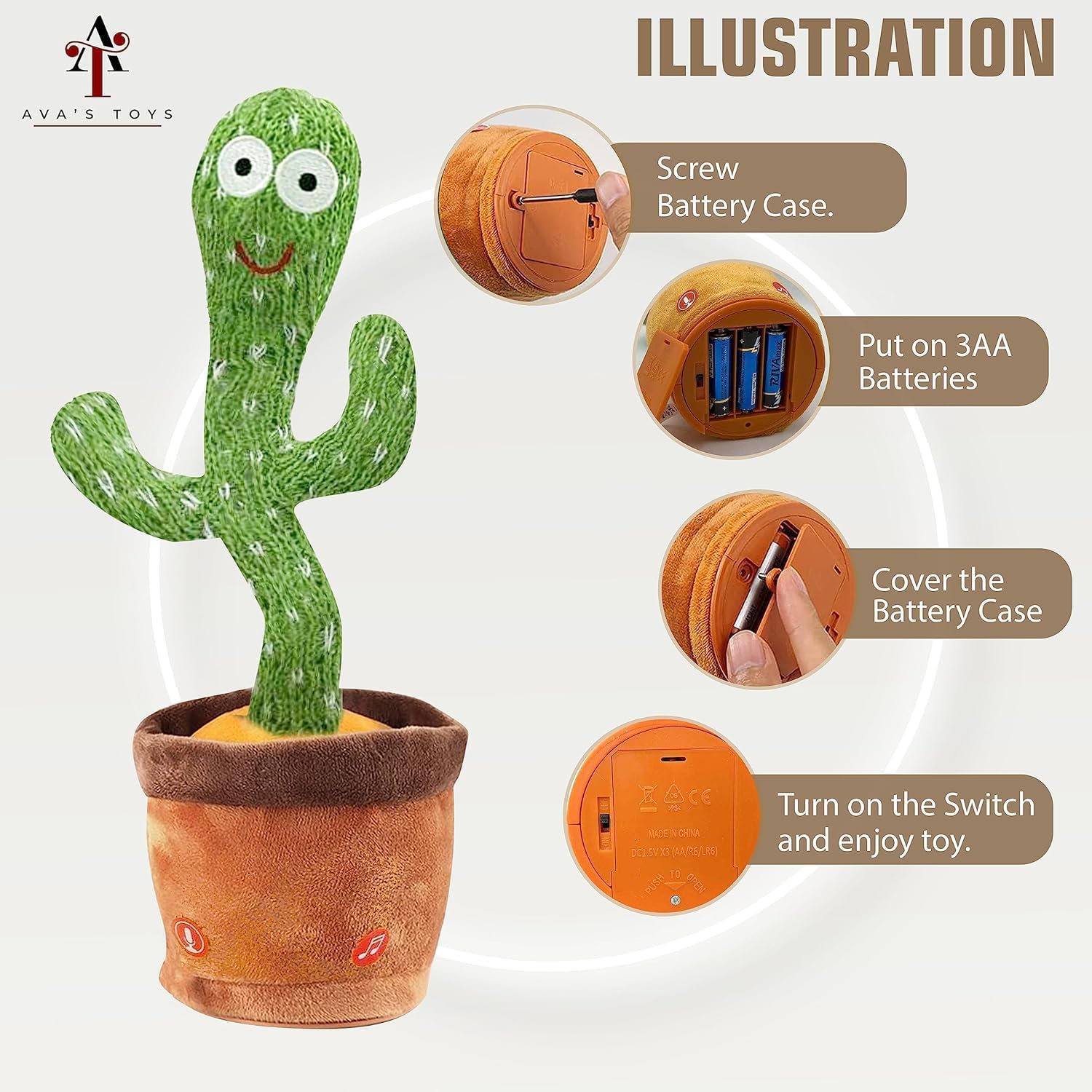Dancing Mimicking Talking Cactus Toy,Funny Gift for Toddler