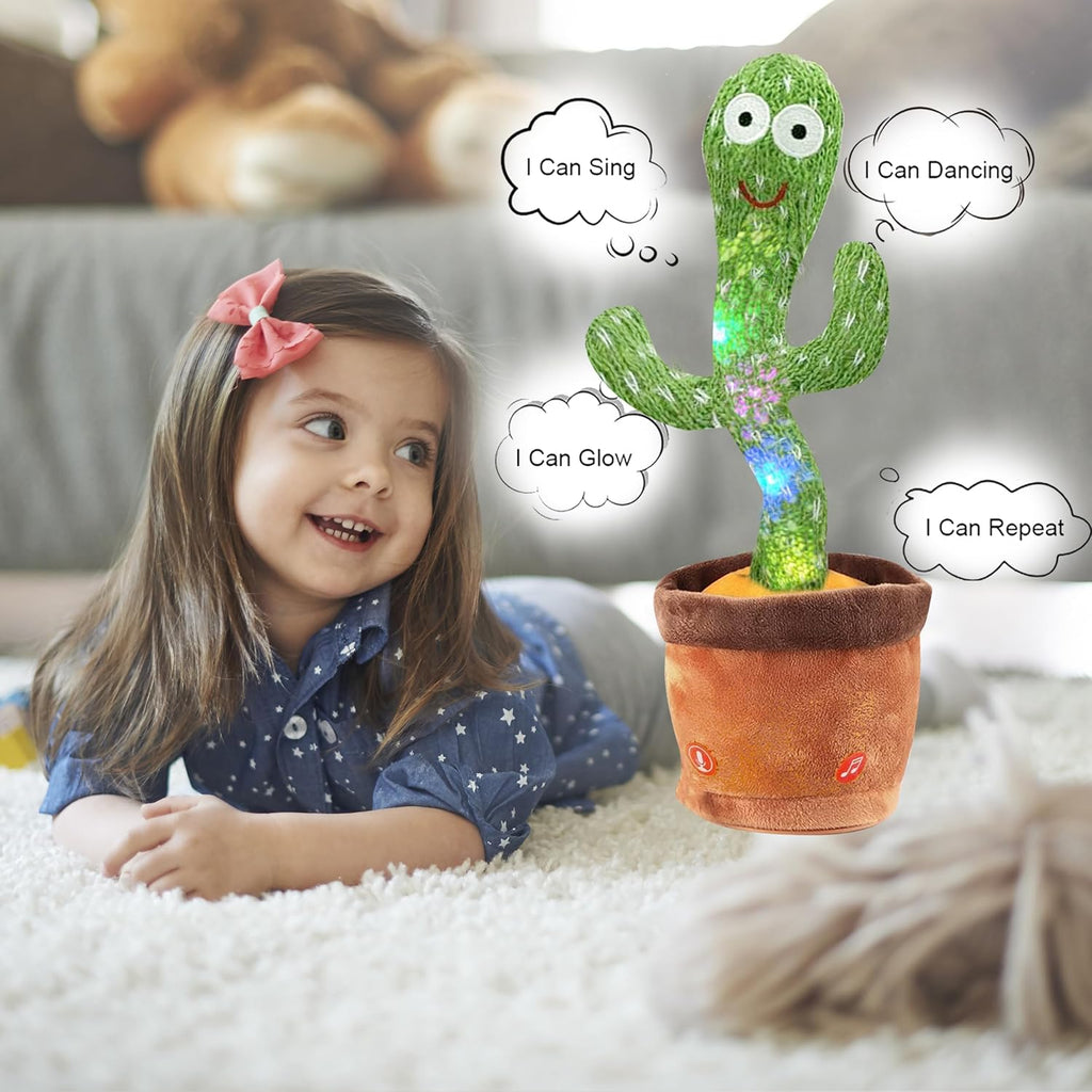 Dancing Mimicking Talking Cactus Toy,Funny Gift for Toddler