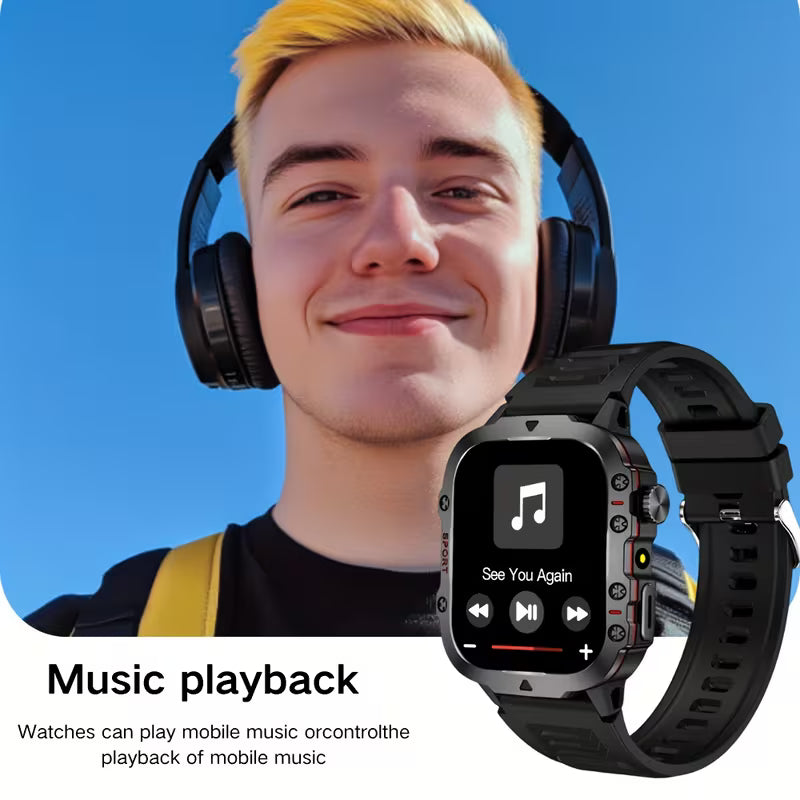 Military Smart Watches for Men & women(Answer/Make Calls) with LED Flashlight