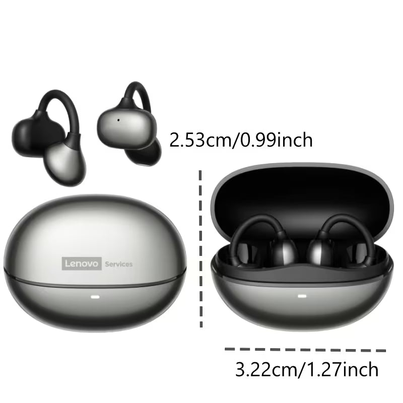 Clip on Bluetooth Earphones Open Ear Earbuds, Air Conduction Wireless Headphones, Ultra-Comfort, Lightweight