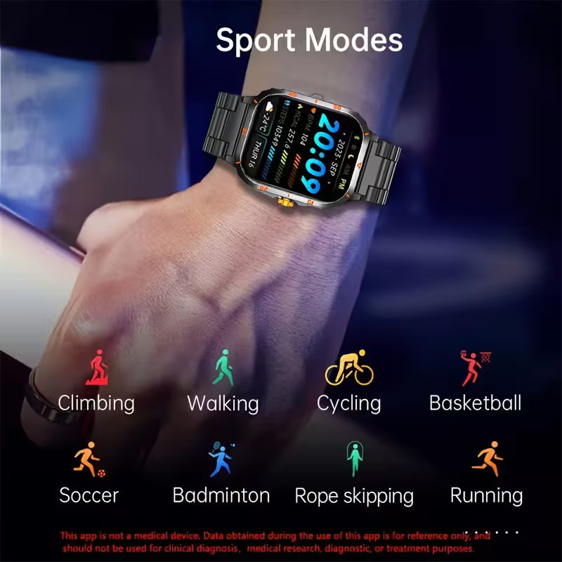 Military Smart Watches for Men & women(Answer/Make Calls) with LED Flashlight