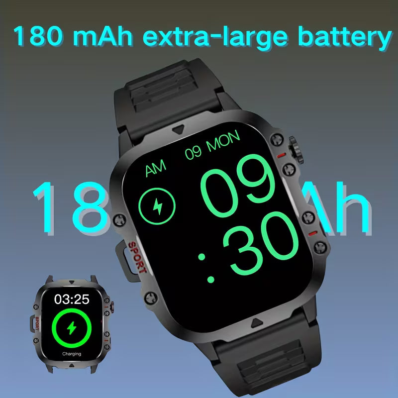 Military Smart Watches for Men & women(Answer/Make Calls) with LED Flashlight